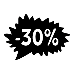 Étiquette soldes promotion -30%